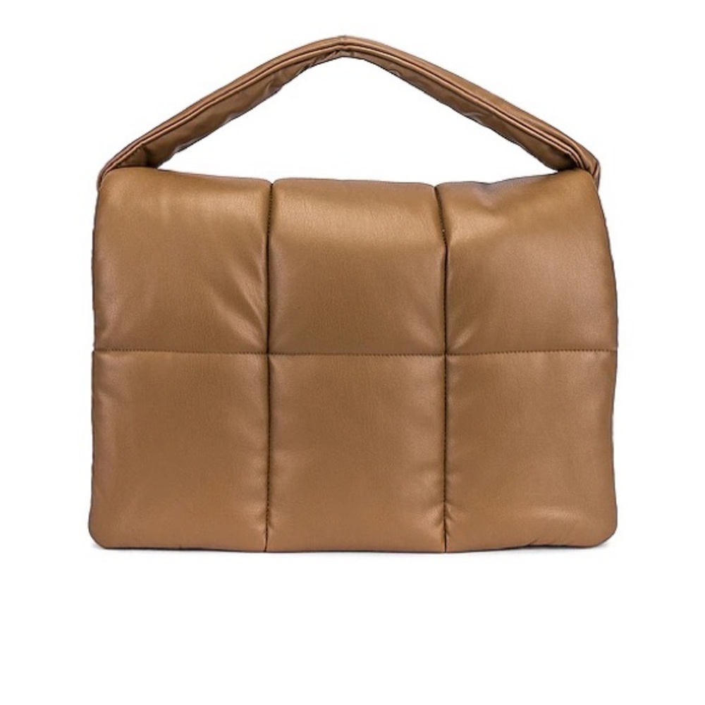 Stand Studio Tan Padded Leather Top-Handle Clutch - Picture 3 of 12